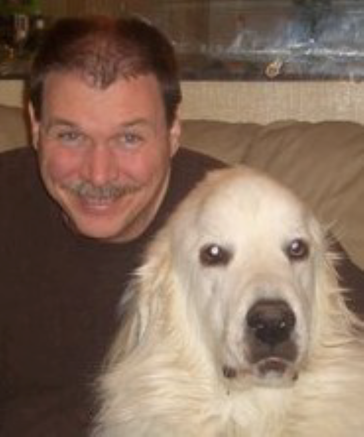 Thomas Brady with his dog